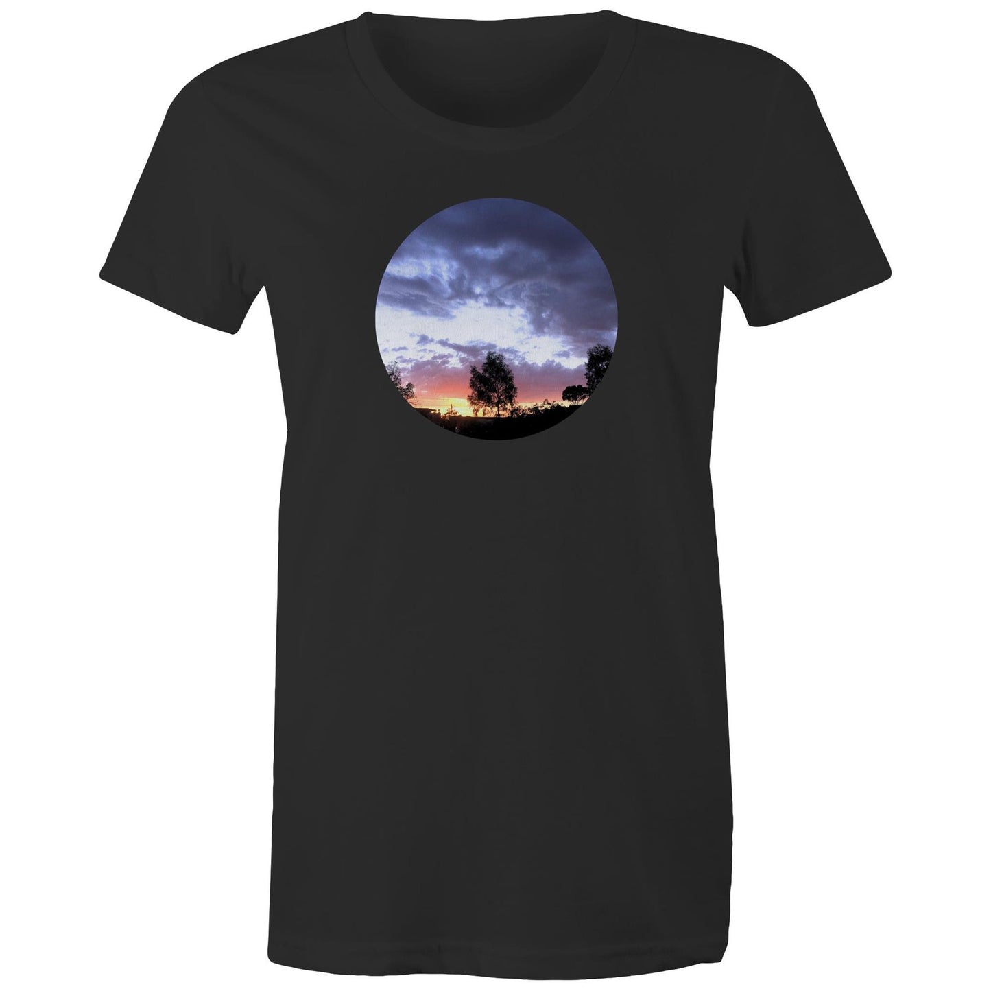 Macedon Ranges Sunset Women's Maple Organic Tee