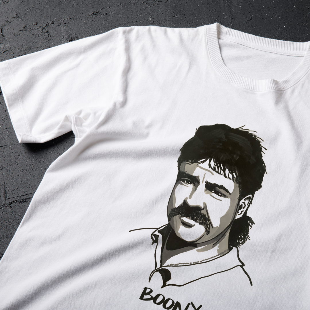 David Boon T-shirt – High Tees Australian icon graphic tee, ethically made in Melbourne. ©High Tees