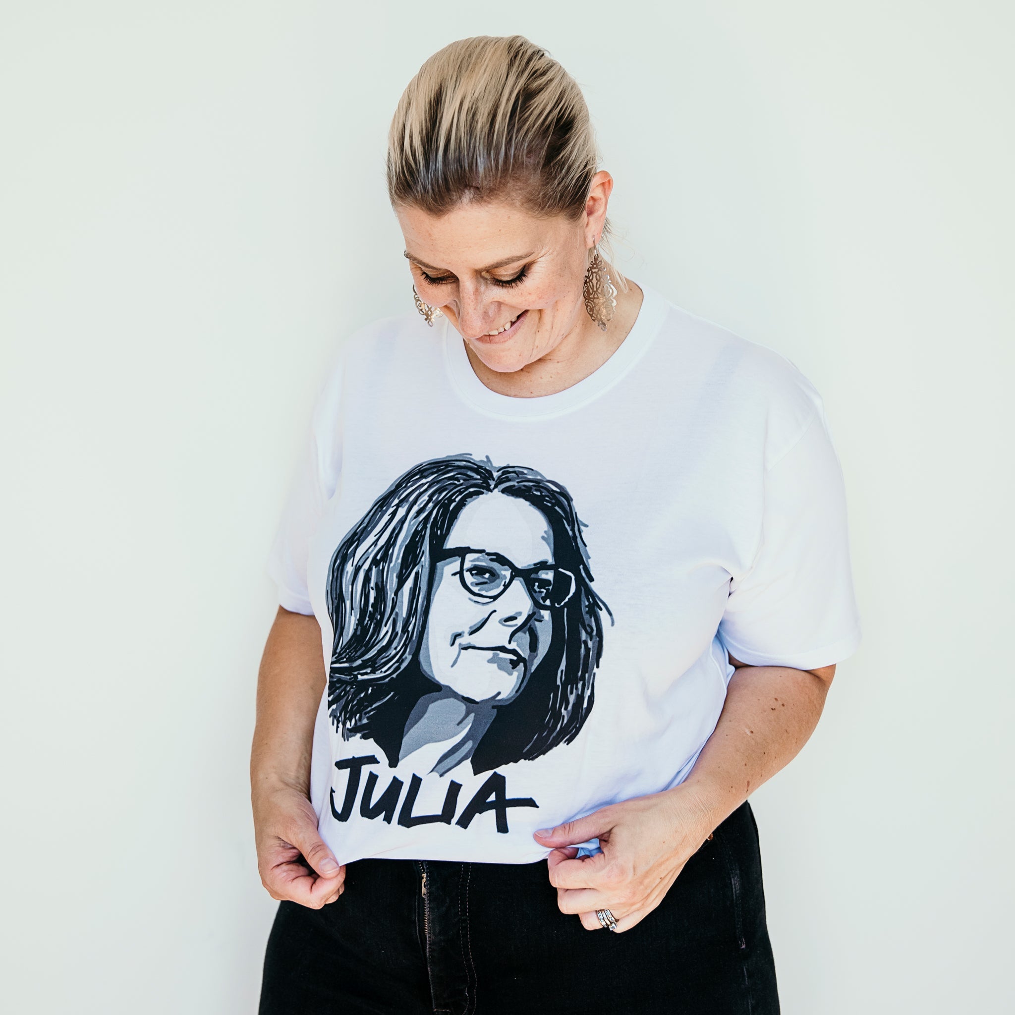 Julia Gillard T-shirt – High Tees Australian icon graphic tee, ethically made in Melbourne. ©High Tees
