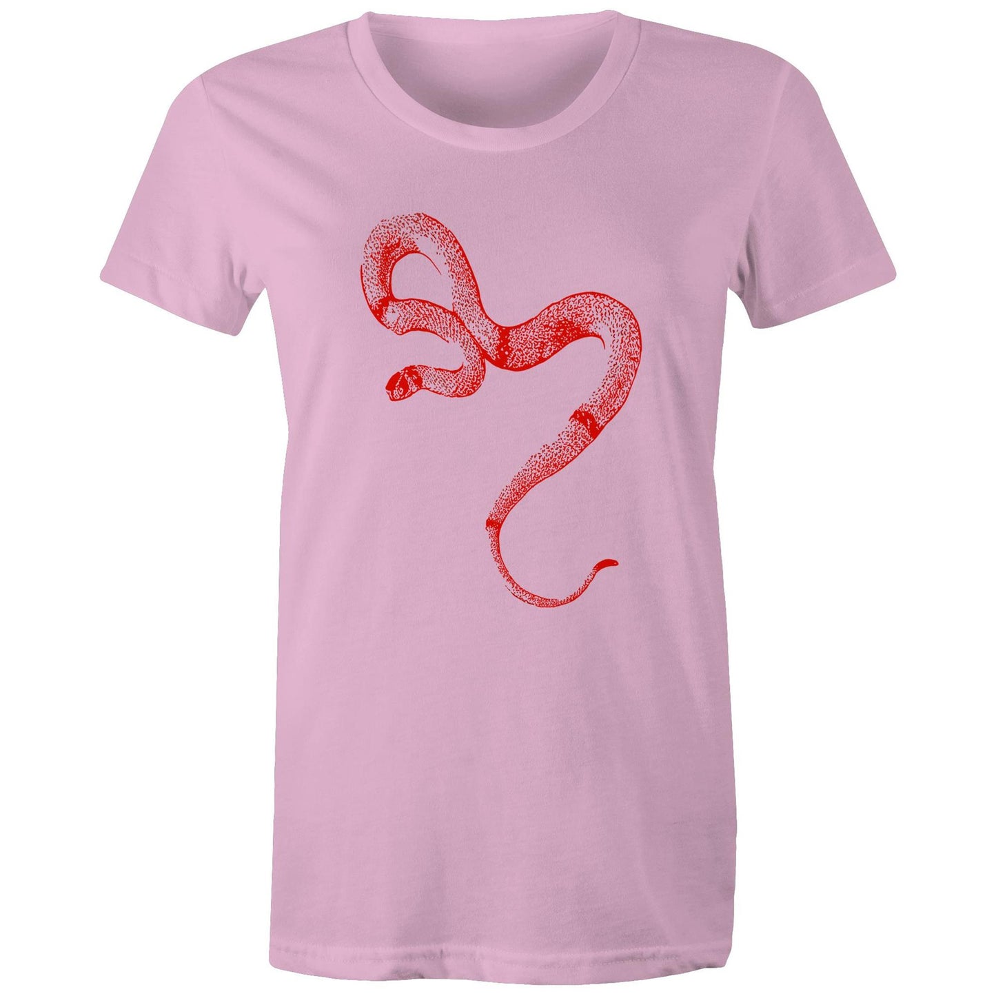 Ringed Brown Snake Red - Women's Maple Tee
