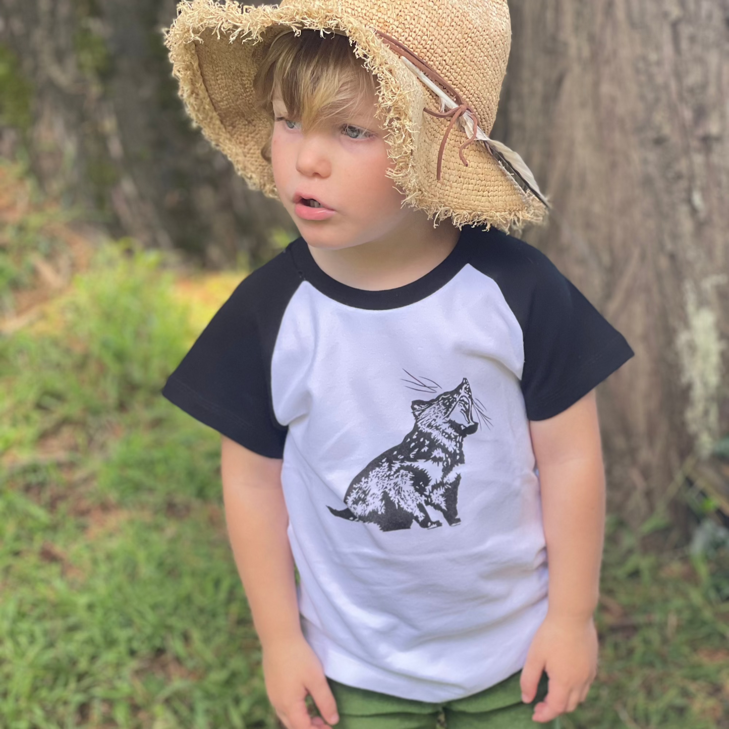 Tassie Devil Raglan T shirt Kids 1