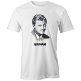 Graham Kennedy T-shirt by High Tees. Ethically made in Melbourne from 100% GOTS organic cotton. 10% donated to Go Foundation. ©High Tees