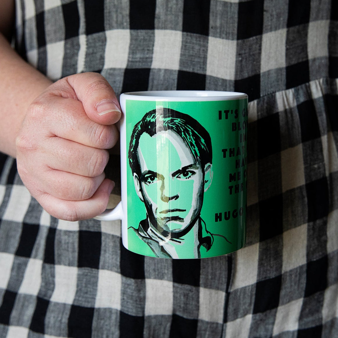 Hugo Weaving Mug designed by High Tees.