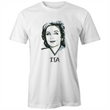 Ita Buttrose T-shirt by High Tees. Ethically made in Melbourne from 100% GOTS organic cotton. 10% donated to West Welcome Wagon. ©High Tees