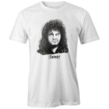 Jimmy Barnes T-shirt by High Tees. Ethically made in Melbourne from 100% GOTS organic cotton. 10% donated to West Welcome Wagon.