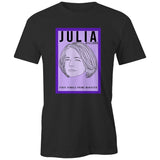 Julia Gillard Purple organic womens t shirt High Tees Australia. ©High Tees