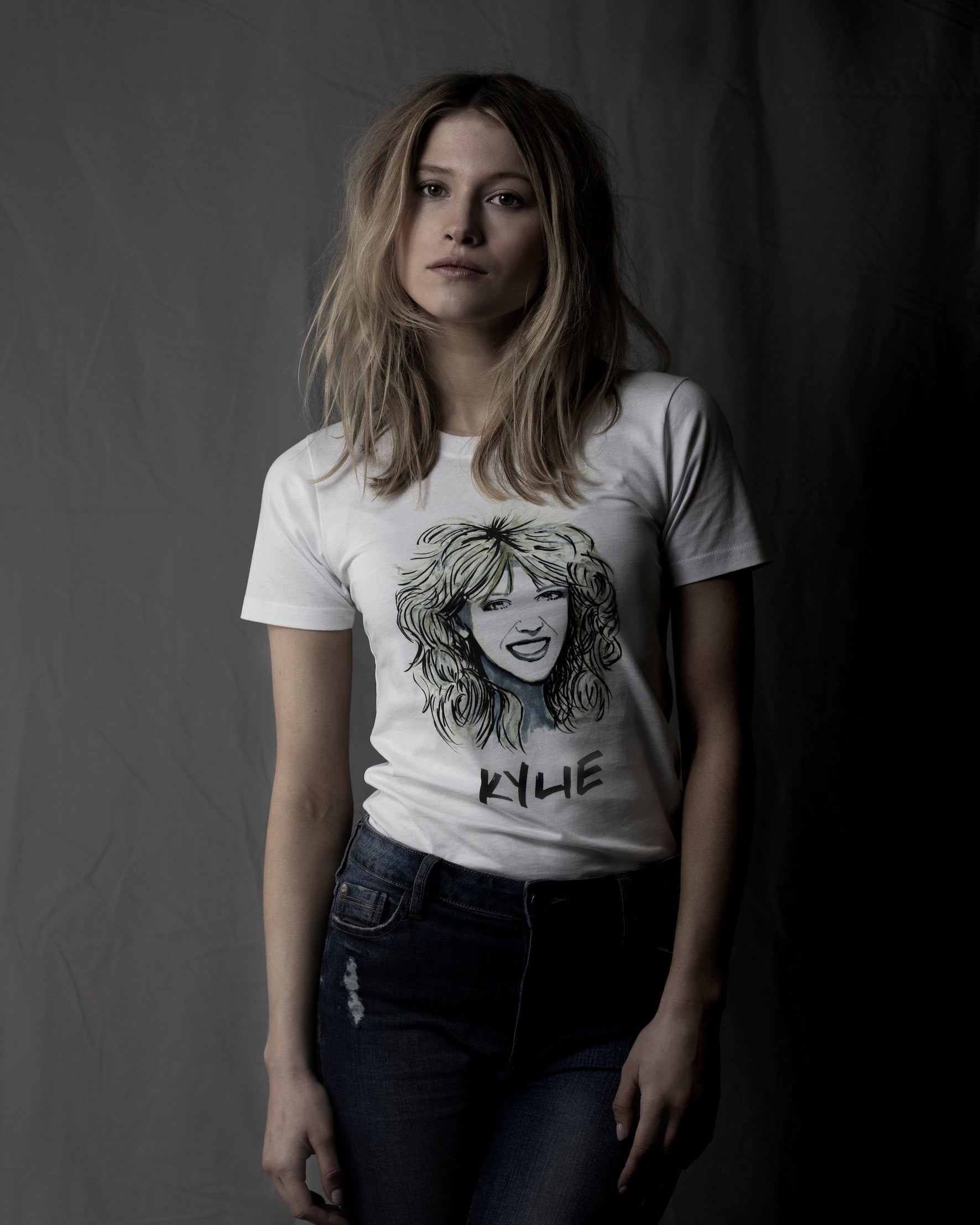 Kylie Minogue T-shirt – High Tees Australian icon graphic tee, ethically made in Melbourne. ©High Tees