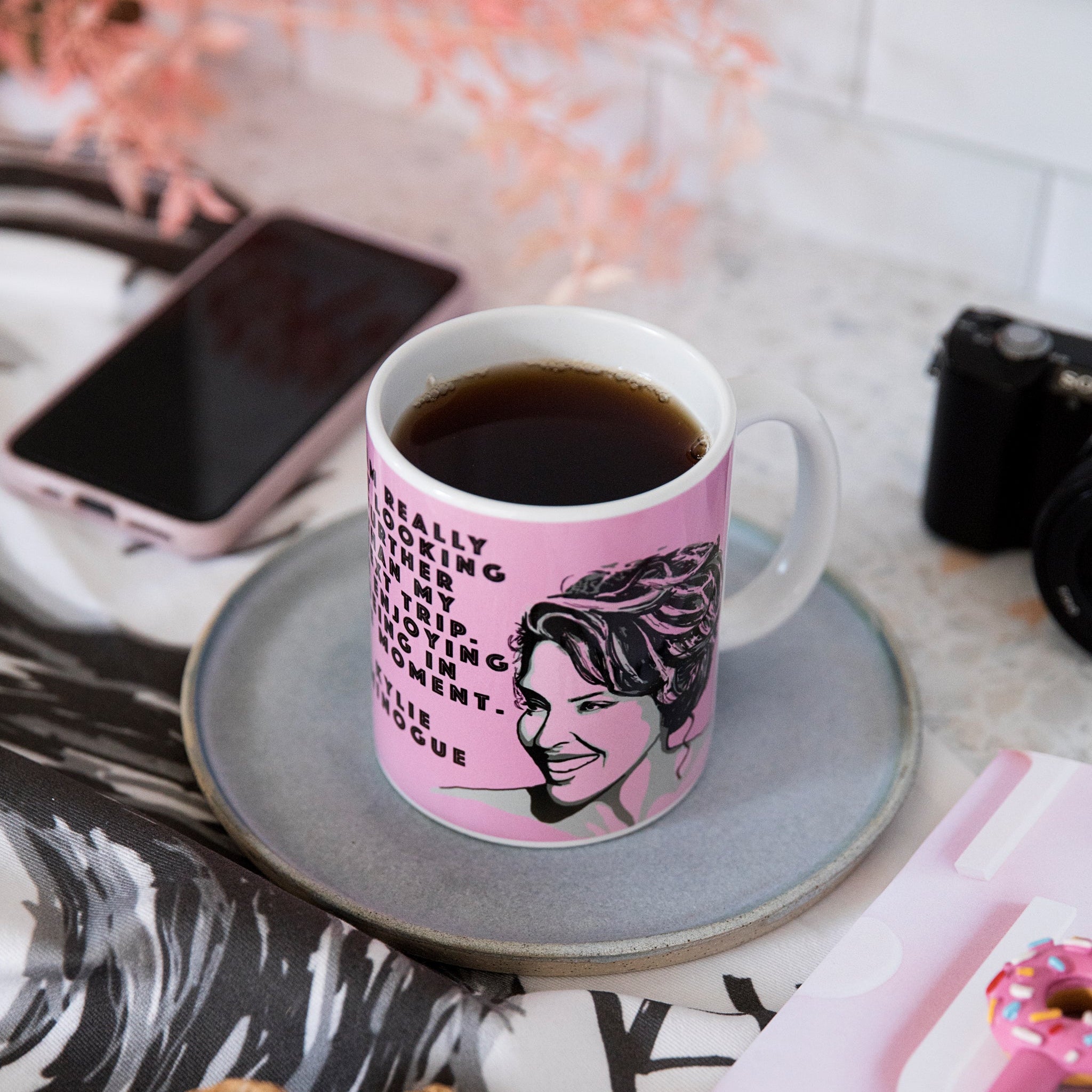 Kylie Minogue mug designed by High Tees.