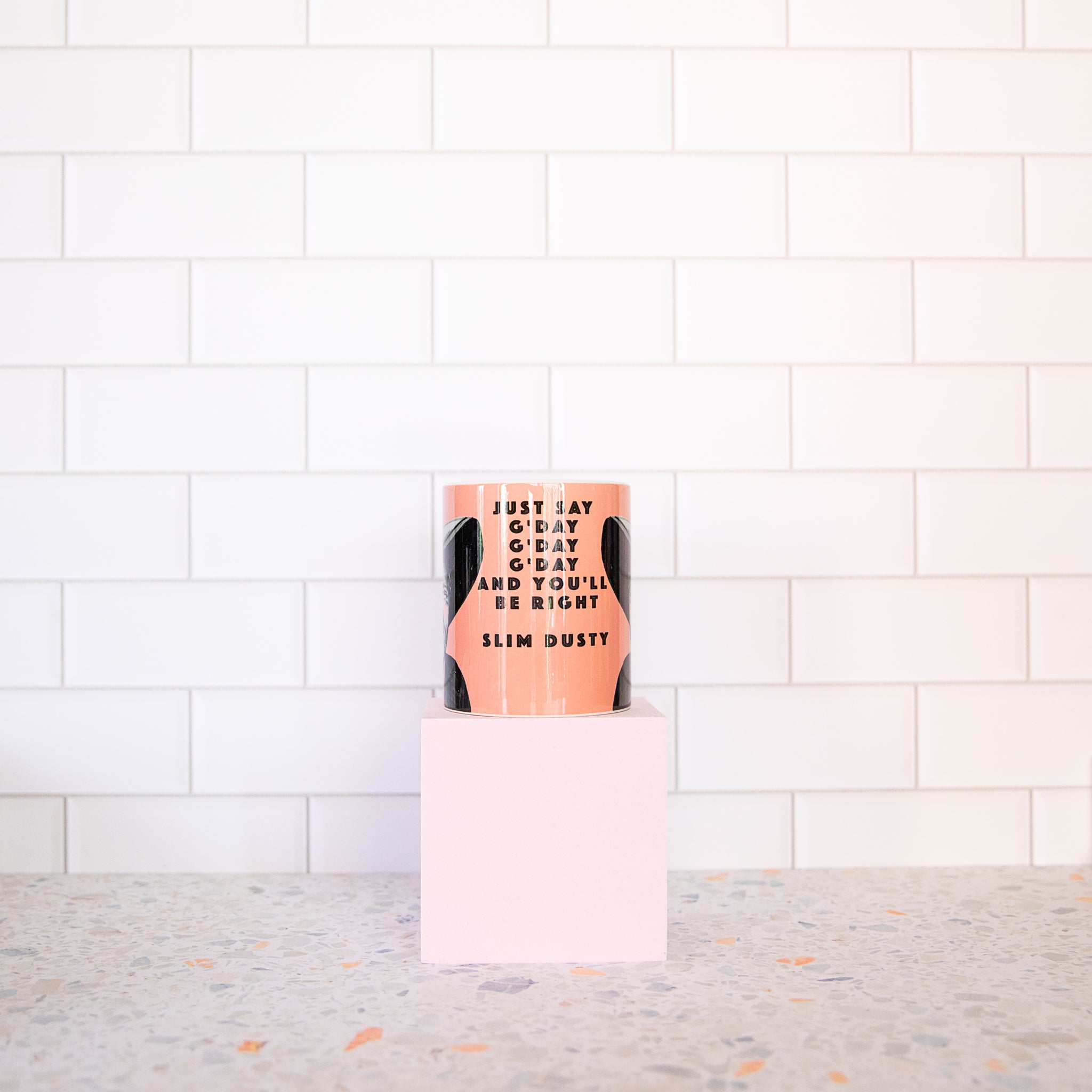 Slim Dusty Mug designed by High Tees.