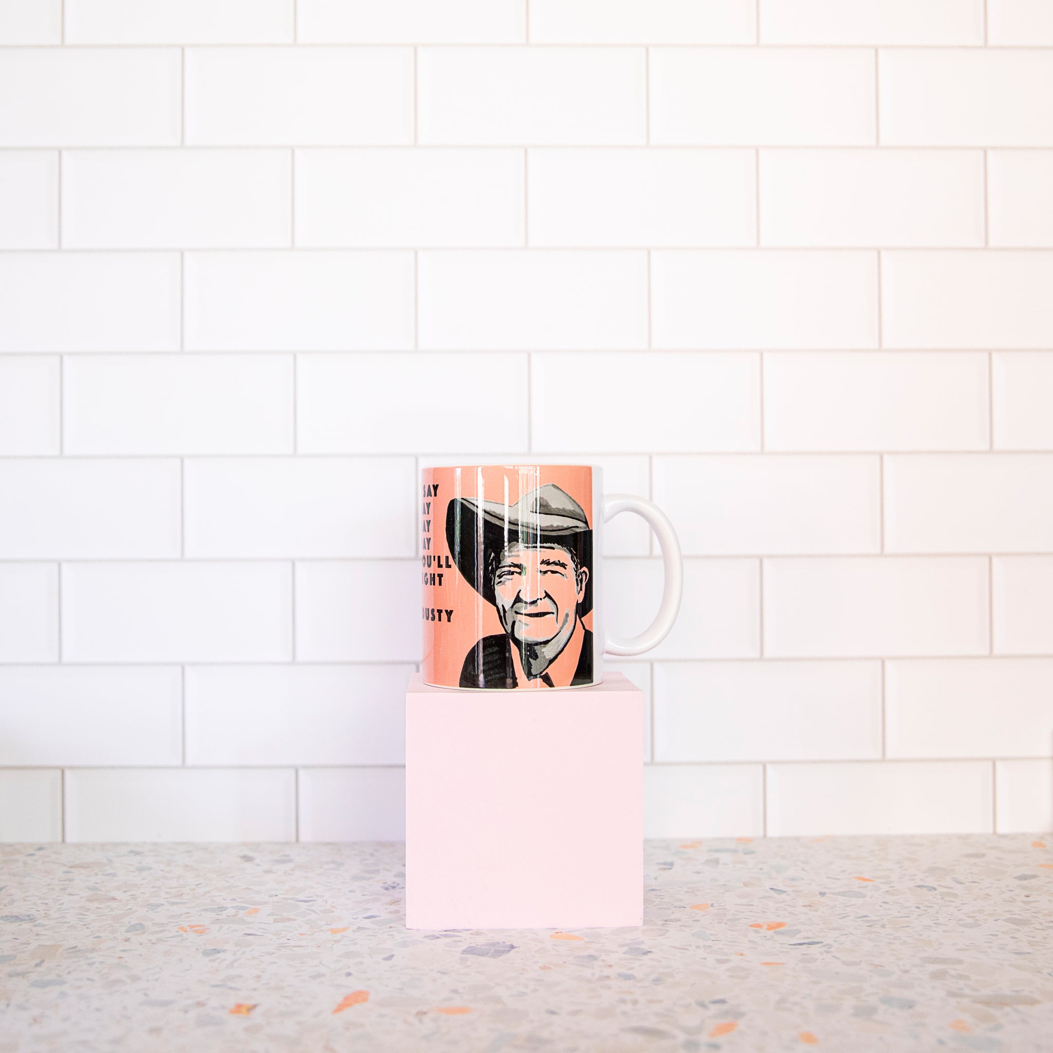 Slim Dusty Mug designed by High Tees.