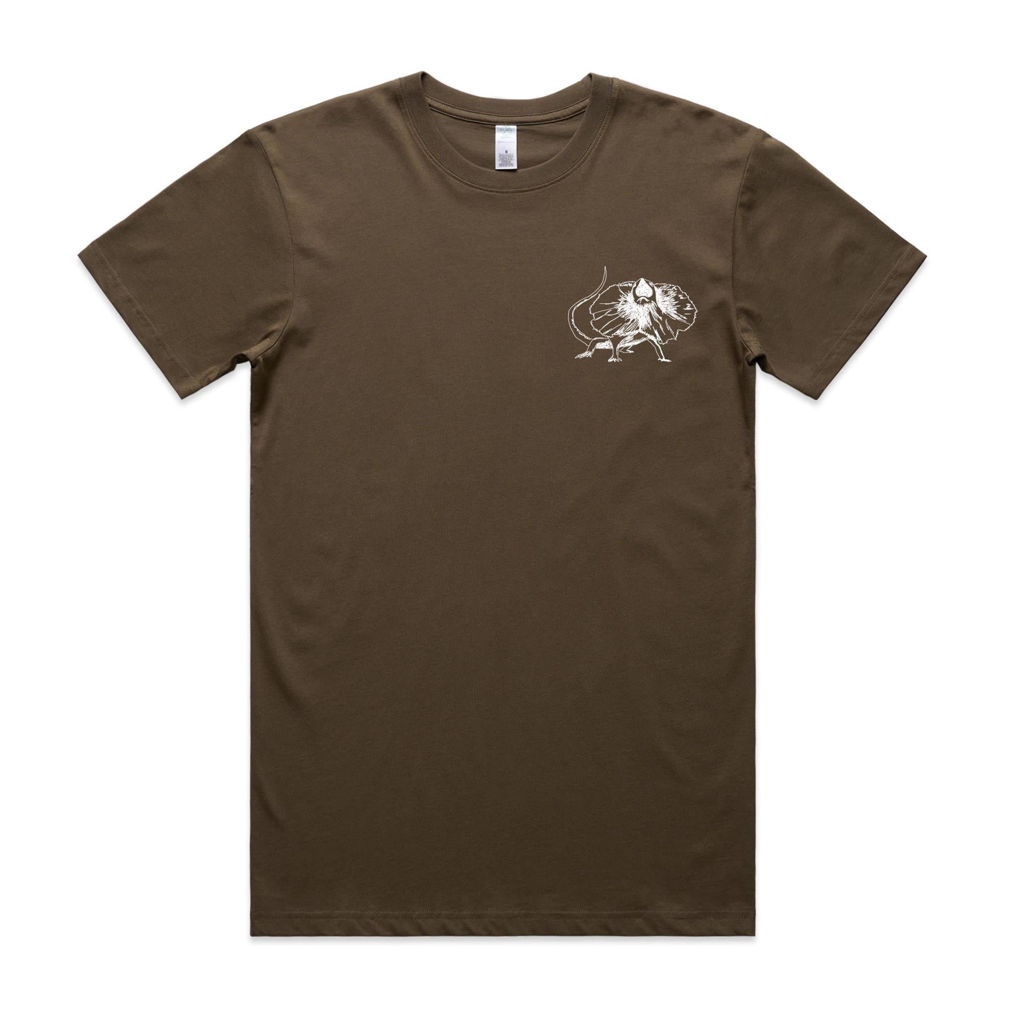 Frill Necked Lizard Pocket Print T shirt