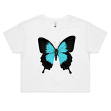 Ulysses Shallowtail Butterfly Crop T shirt