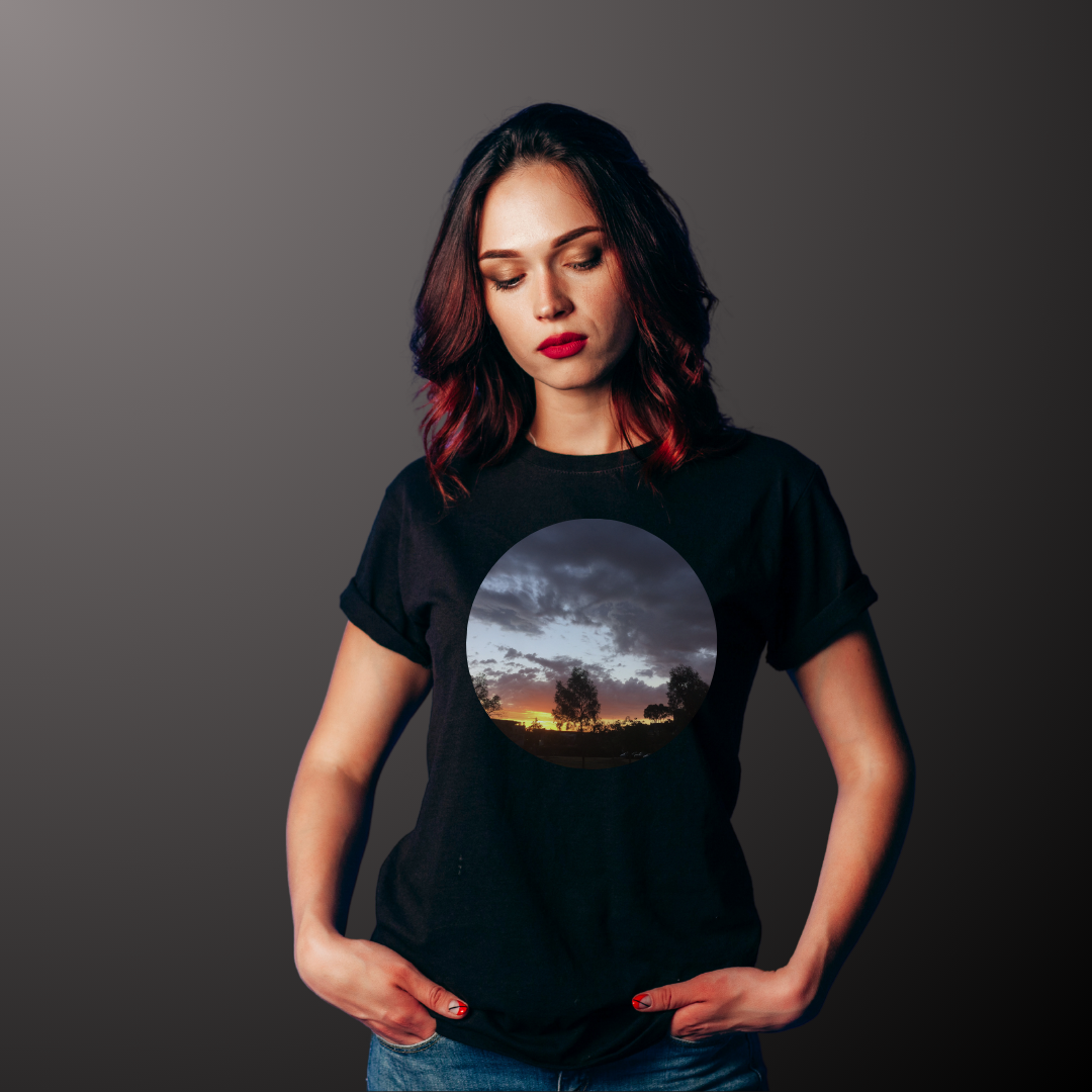 Macedon Ranges Sunset Women's Maple Organic Tee