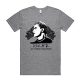 Oscar World Champion T shirt.