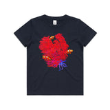 Red Coral Garden Kids T shirt