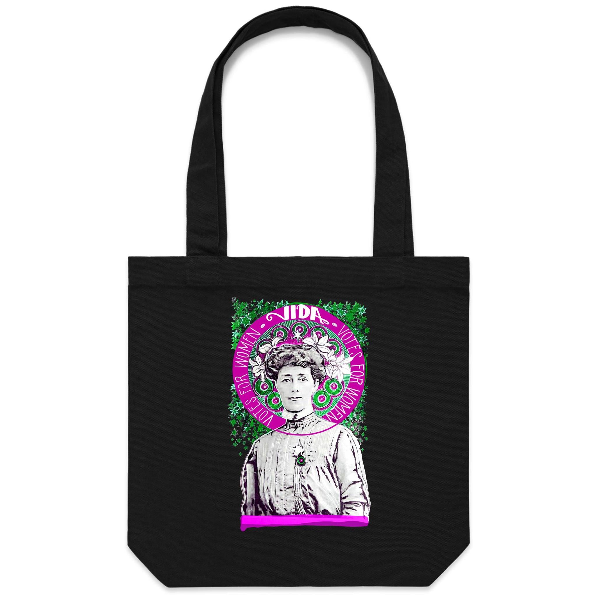 High Tees Vida Goldstein Black Tote Bag