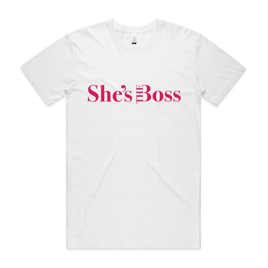 She's the Boss Looser Unisex T shirt