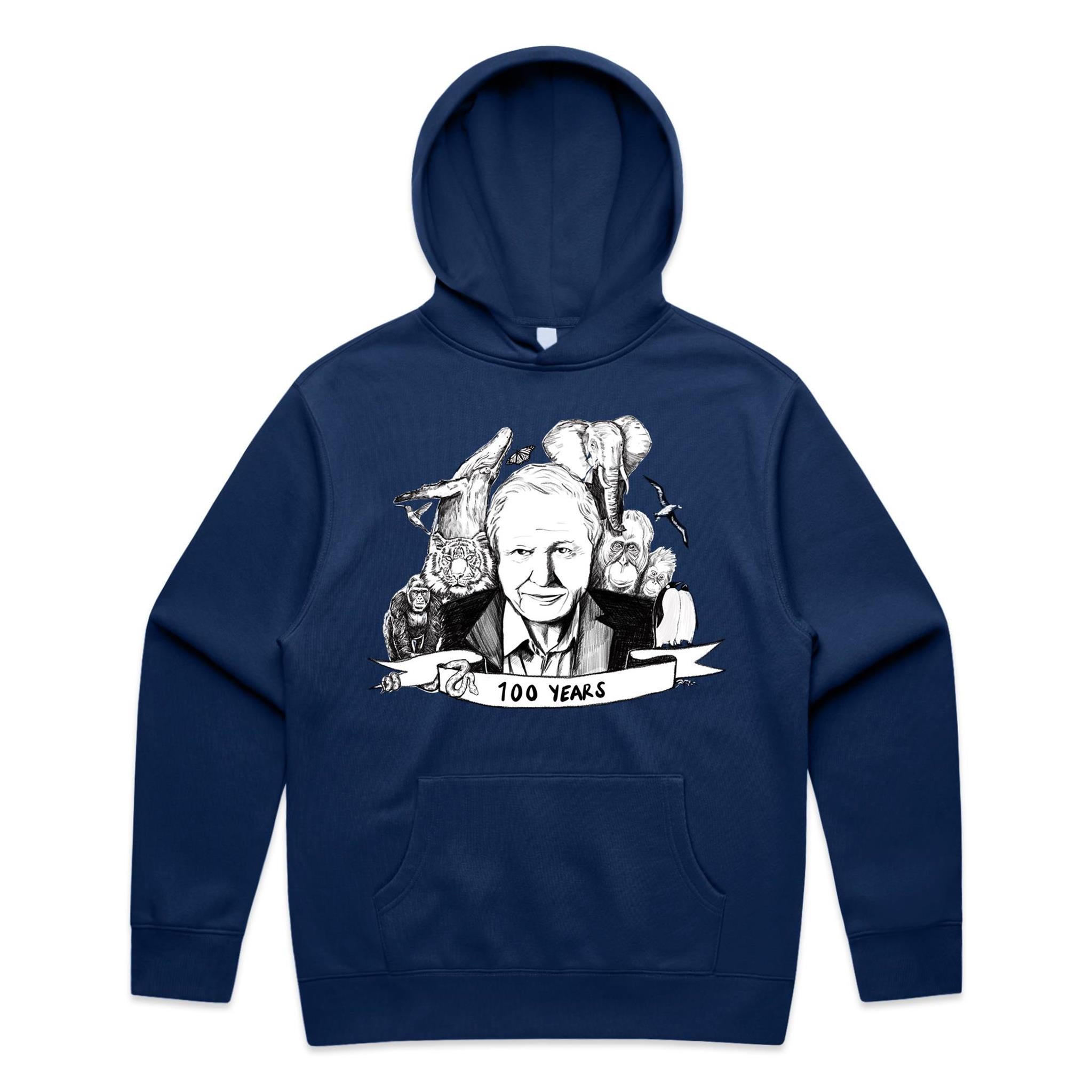 Sir David Attenborough Adult Hoodie