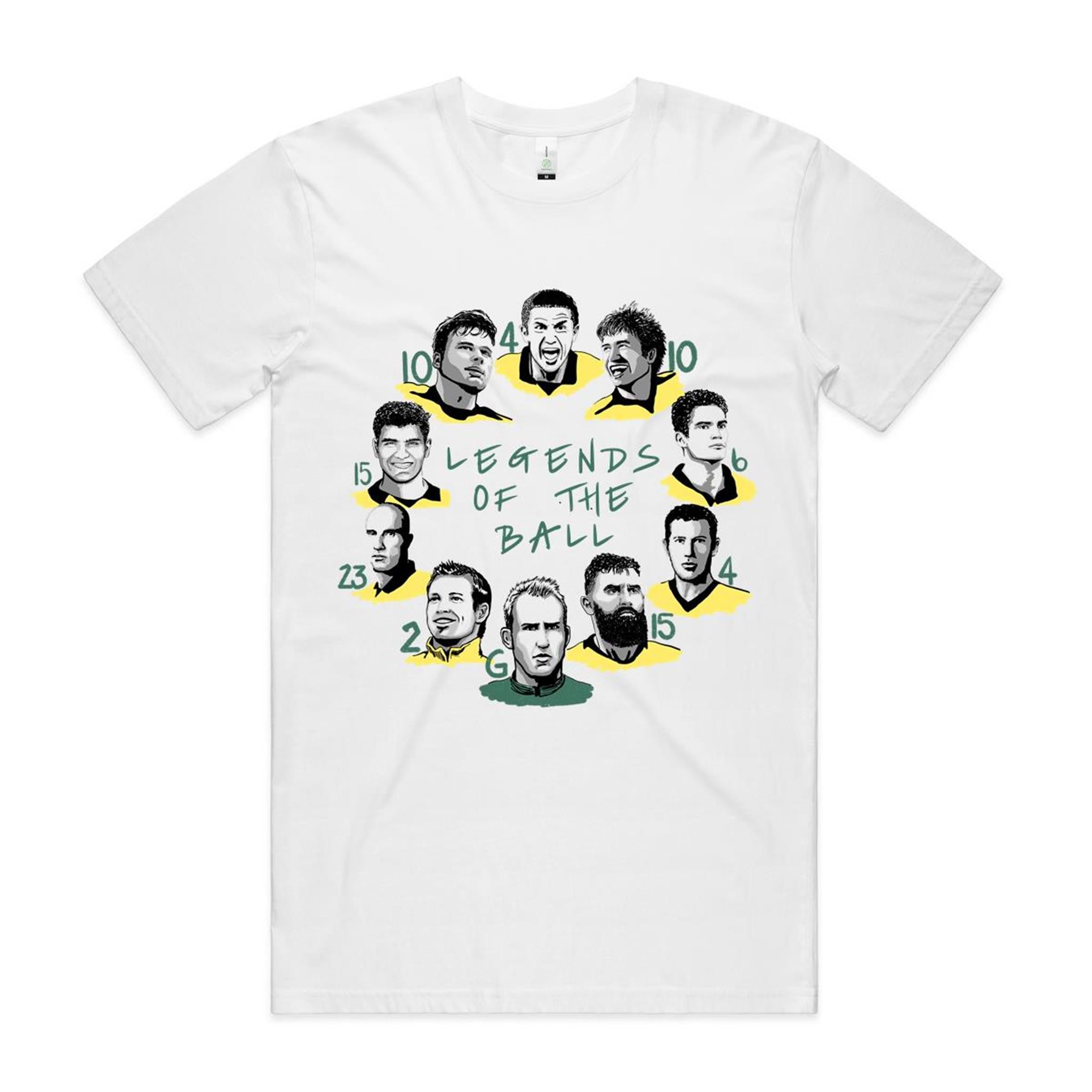 Australian Soccer T shirt White by High Tees