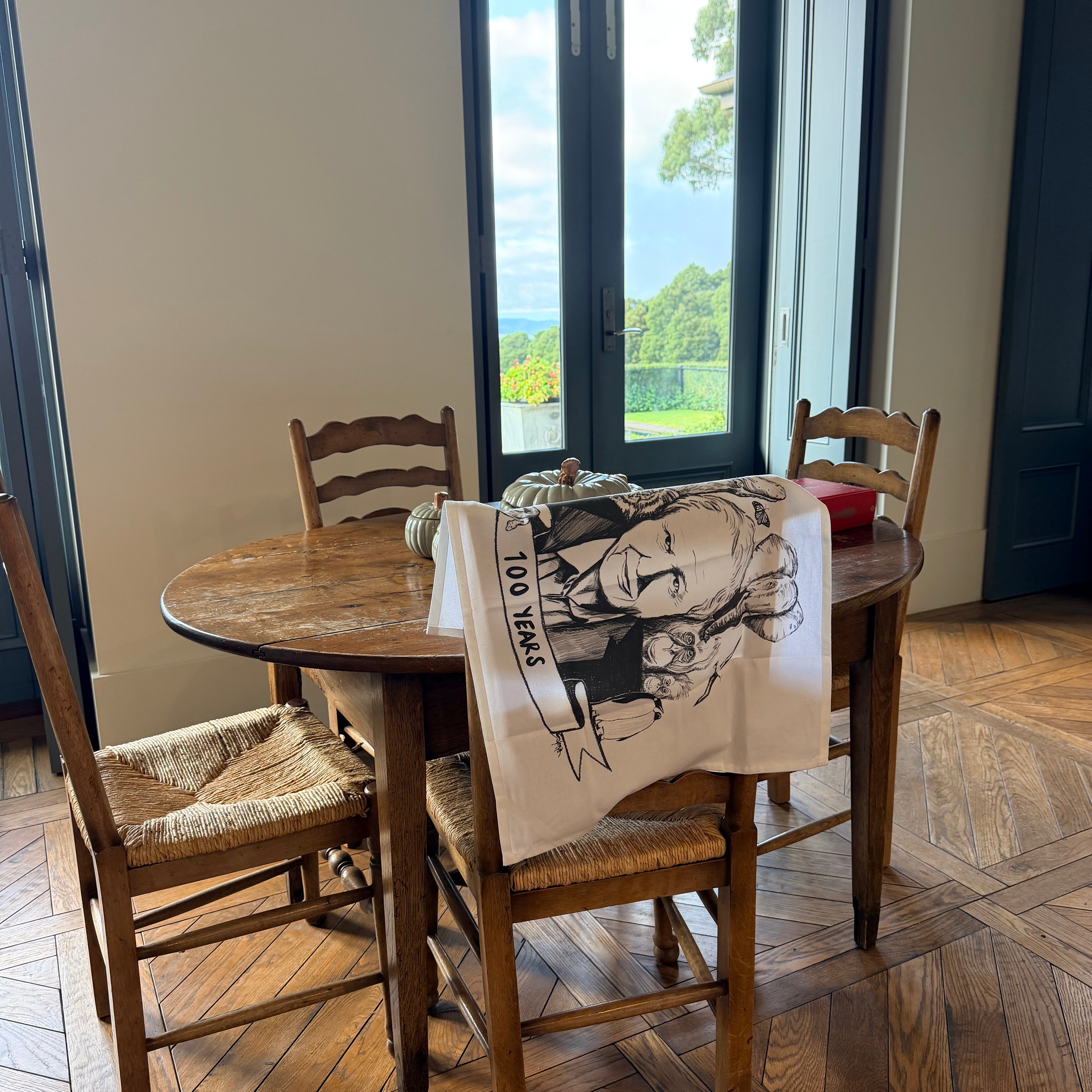 Sir David Attenborough 100 years Tea Towel