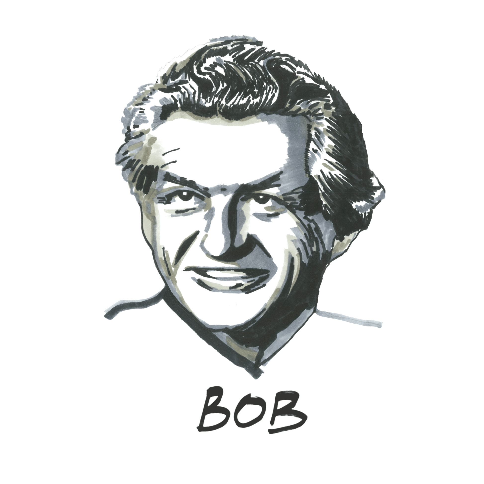 Original drawing of Bob Hawke. ©High Tees