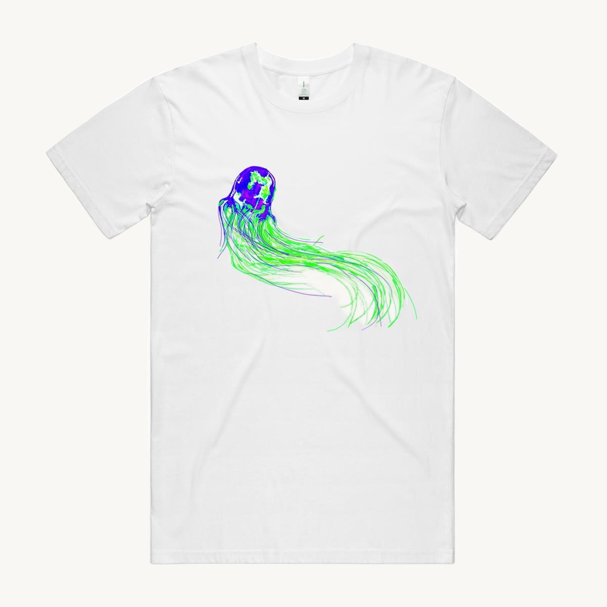 Box Jellyfish White Regular T shirt by High Tees. 