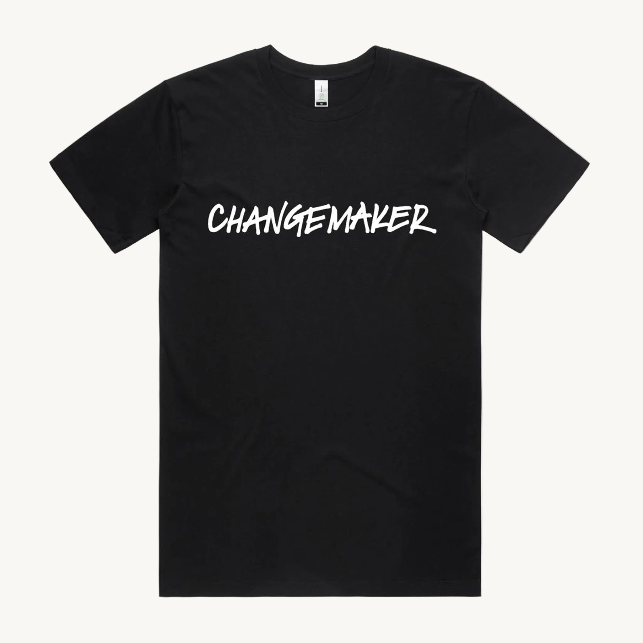 Changemaker Slogan T shirt Black Unisex by High Tees