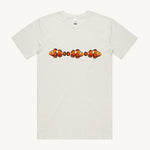 Clown Fish design printed on 100% organic cotton T shirt. High Tees.