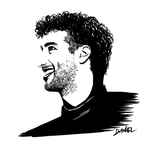 Original High Tees drawing of Daniel Ricciardo. ©High Tees
