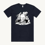 David Attenborough 100 Years Adult T shirt Navy by High Tees