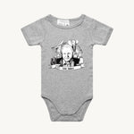 David Attenborough 100 Years Baby Onesie Grey by High Tees