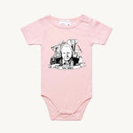 David Attenborough 100 Years Baby Onesie Pink by High Tees