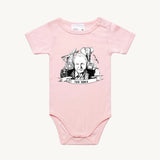 David Attenborough 100 Years Baby Onesie Pink by High Tees