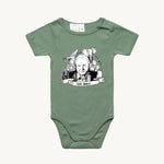 David Attenborough 100 Years Baby Onesie Sage by High Tees