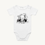 David Attenborough 100 Years Baby Onesie White by High Tees