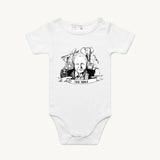 David Attenborough 100 Years Baby Onesie White by High Tees