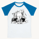 David Attenborough Kids Raglan T shirt Blue by High Tees