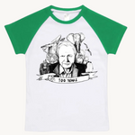 David Attenborough Kids Raglan T shirt Green by High Tees