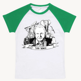 David Attenborough Kids Raglan T shirt Green by High Tees