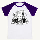 David Attenborough Kids Raglan T shirt Purple by High Tees
