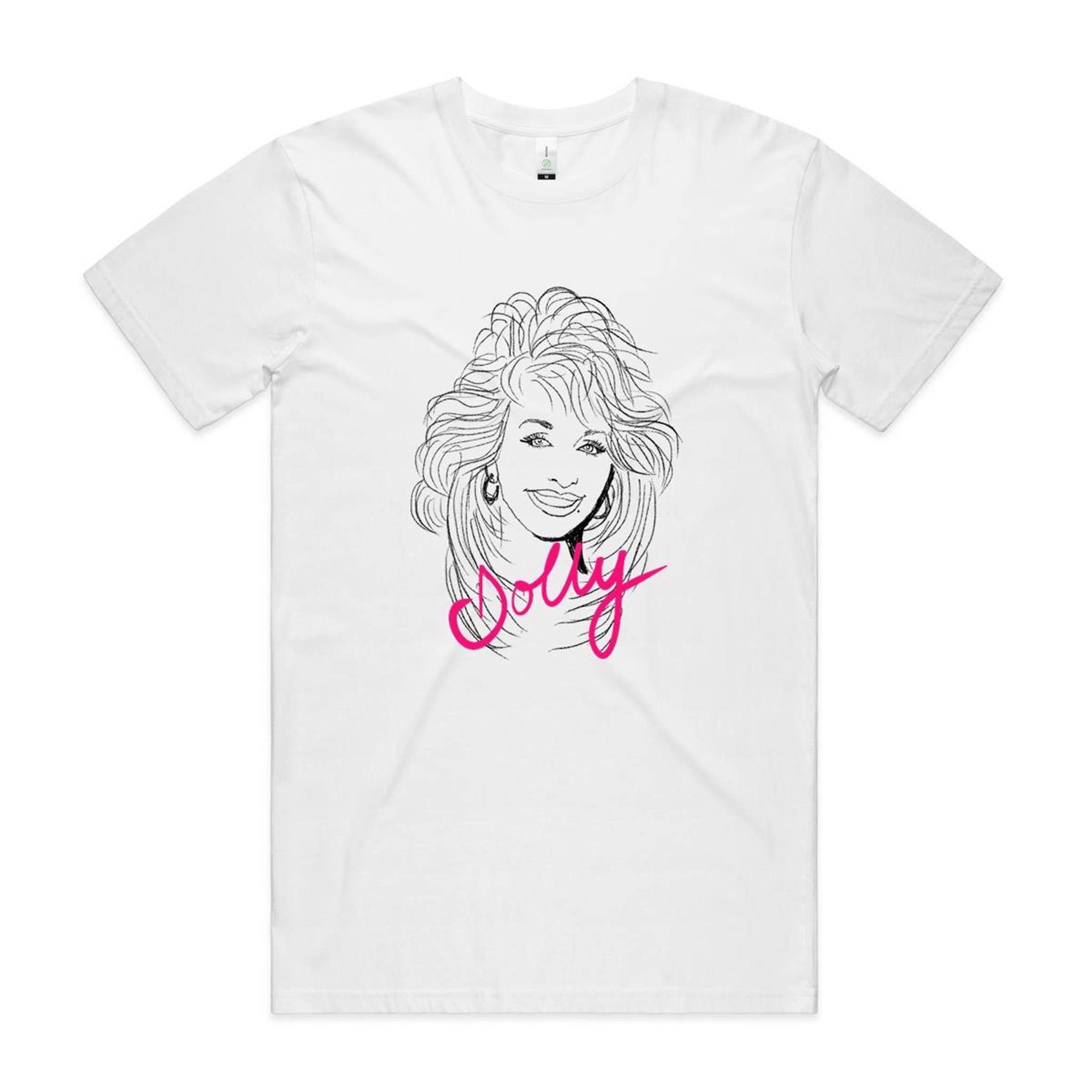 Dolly 90s White T shirt Unisex by High Tees