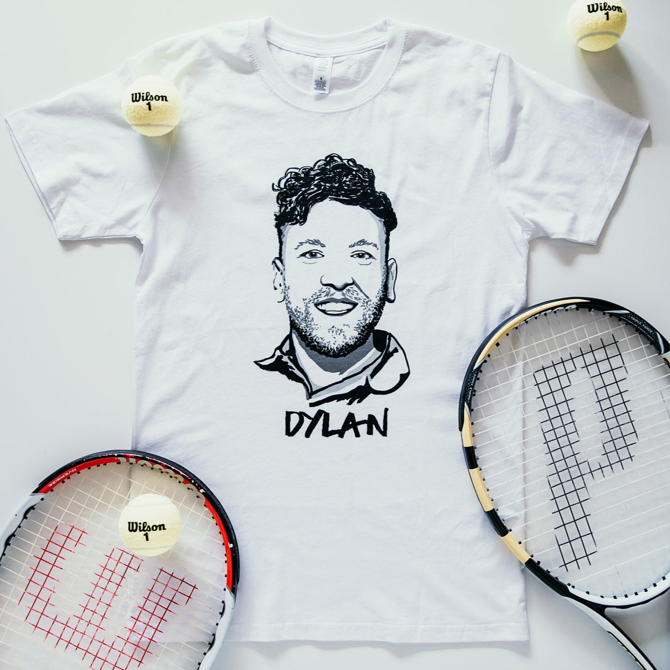Dylan Alcott T-shirt by High Tees. Ethically made in Melbourne from 100% GOTS organic cotton. 10% donated to West Welcome Wagon. ©High Tees