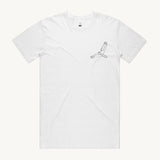 Glossy Black Cockatoo Regular t shirt white designed by High Tees. 