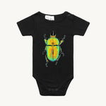 Golden Stag Beetle All In One Romper Black by High Tees.