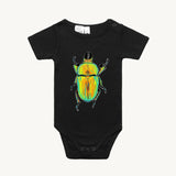 Golden Stag Beetle All In One Romper Black by High Tees.