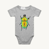 Golden Stag Beetle All In One Romper Grey by High Tees.