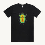 Golden Stag Beetle Unisex T shirt Black by High Tees 