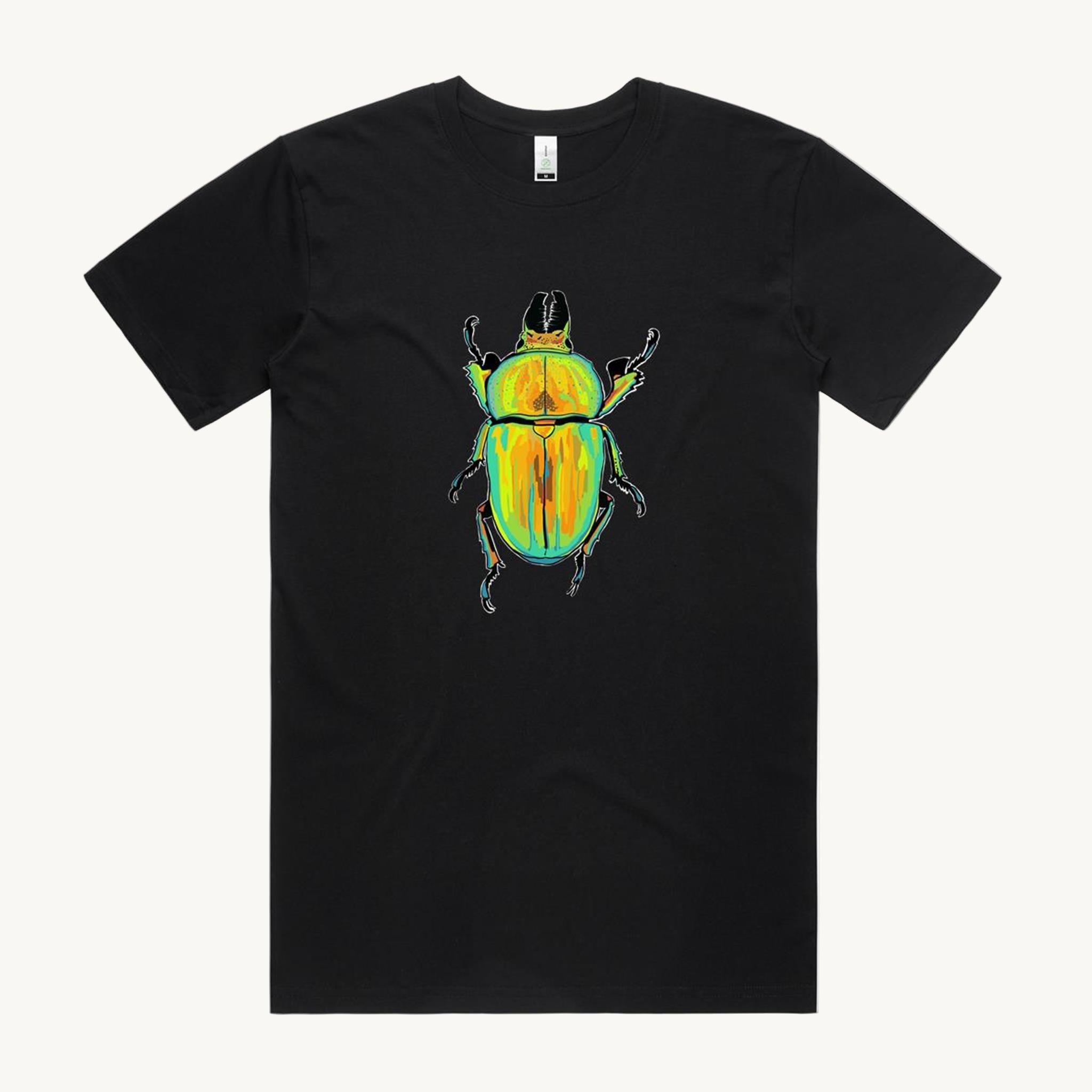 Golden Stag Beetle Unisex T shirt Black by High Tees 