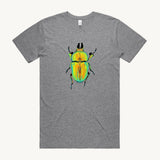 Golden Stag Beetle Unisex T shirt Grey by High Tees 