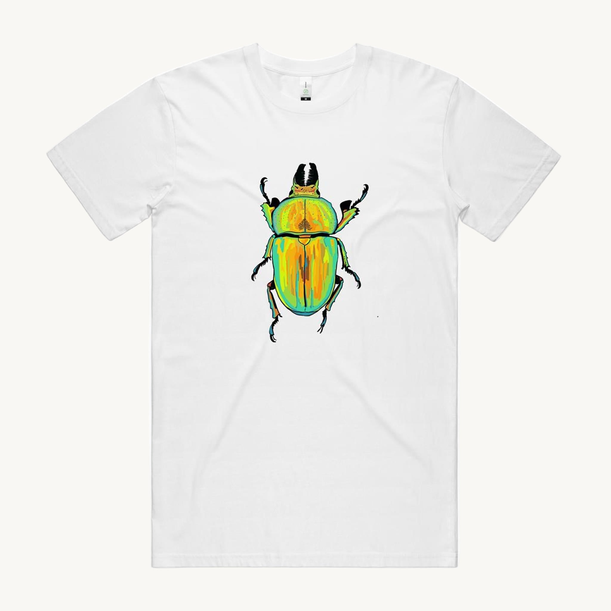 Golden Stag Beetle Unisex T shirt White by High Tees